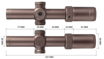 SPINA OPTICS WolfChase HD 1-6x24 SFP IR Com retículo iluminado
