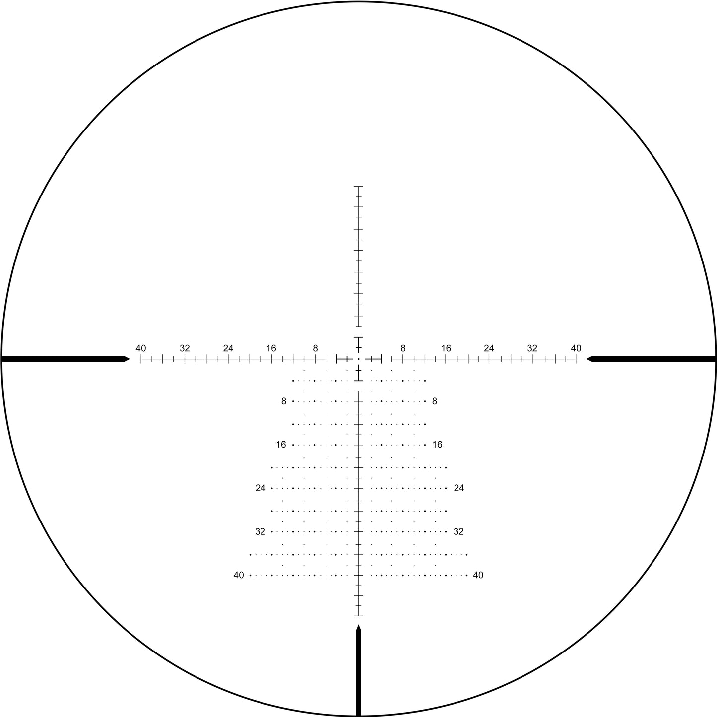 SPINA OPTICS WolfChase HD 6-24x50E FFP SFIR Com retículo iluminado Parallax 10 jardas até o infinito