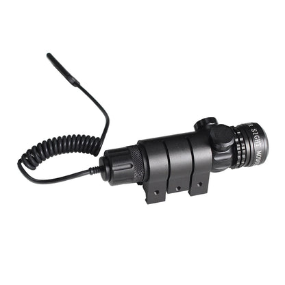 Mira Laser com Ponto Vermelho/Verde, Montagem em Trilho 20mm e Interruptor de Pressão para Cano