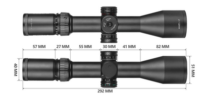 SPINA OPTICS IronClaw HD 2-12x44 SFP IR Com retículo iluminado