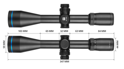 SPINA OPTICS ApexFin HD 2.5-20x50 SFP Com retículo iluminado Parallax 10 jardas até o infinito,Garantia Global de 5 Anos