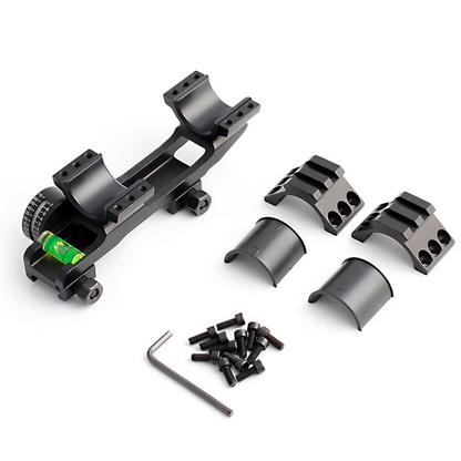 25.4/30mm picatinny escopo montagens com nível de bolha angular 1 Polegada anéis de escopo para trilho picatinny na parte superior