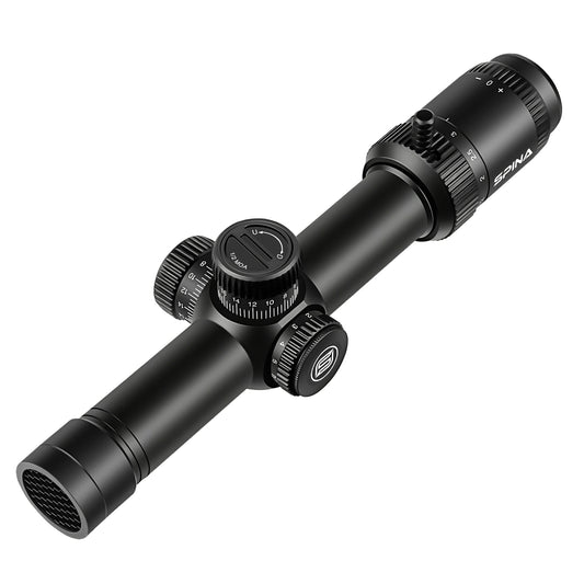 SPINA OPTICS HD WolfChase 1.2-6x24 FFP/SFPcom Iluminação de Ponto Vermelho